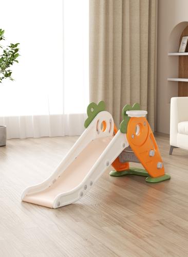 زحليقة علي شكل  جزرة  قابلة للطي مع قاعدة تثبيت مع كرة سلة ,برنقالي FJY-02Orange  ابعاد المنتج:133*49*65سم ابعاد الكرتون:"  83*19*38"سم