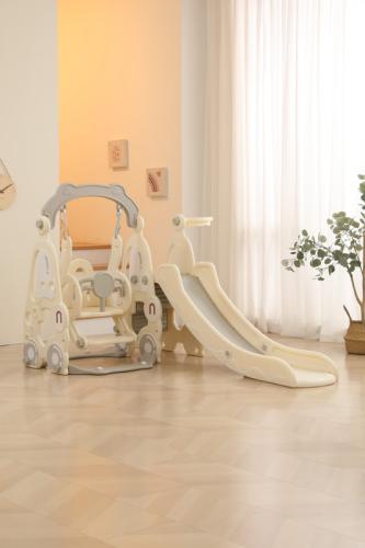 زحليقة علي شكل سيارة مع مرجيحة وحلقة كرة سلة 3*1 ,173*120*122 سم FJY-JT12