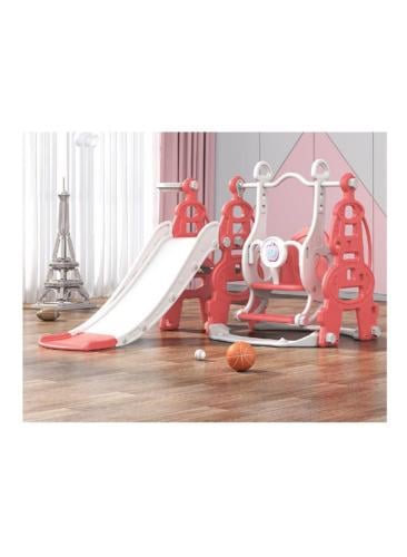 3*1 زحليقة لؤلؤة الشرق  مع مرجيحة  مع  كرة سلة FJY-32RED