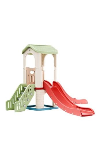 كوخ  مع 2 زحليقة كبيرة وملعب داخلي  وسلم تسلق  للأطفال FJY-166
