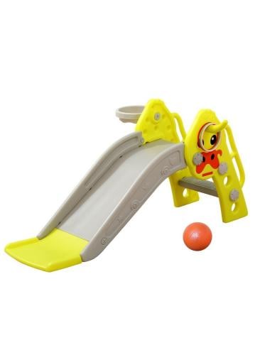 زحليقة علي شكل بطة مع كرة سلة ,أصفر 115*36*55سم FJY-119