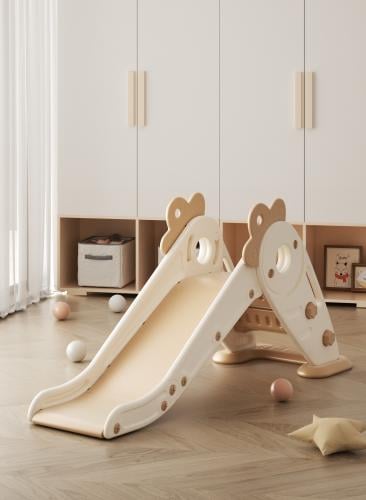 زحليقة /علي شكل  جزرة  قابلة للطي مع قاعدة تثبيت FJY-01Beige ابعاد المنتج:133*49*65سم أبعاد الكرتون:"  83*19*38"