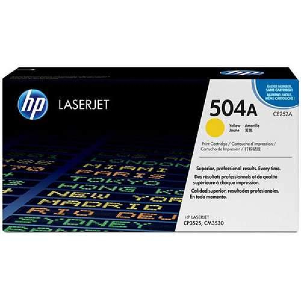 حبر ليزر اتش بي أصلي CE252A 504A أصفر