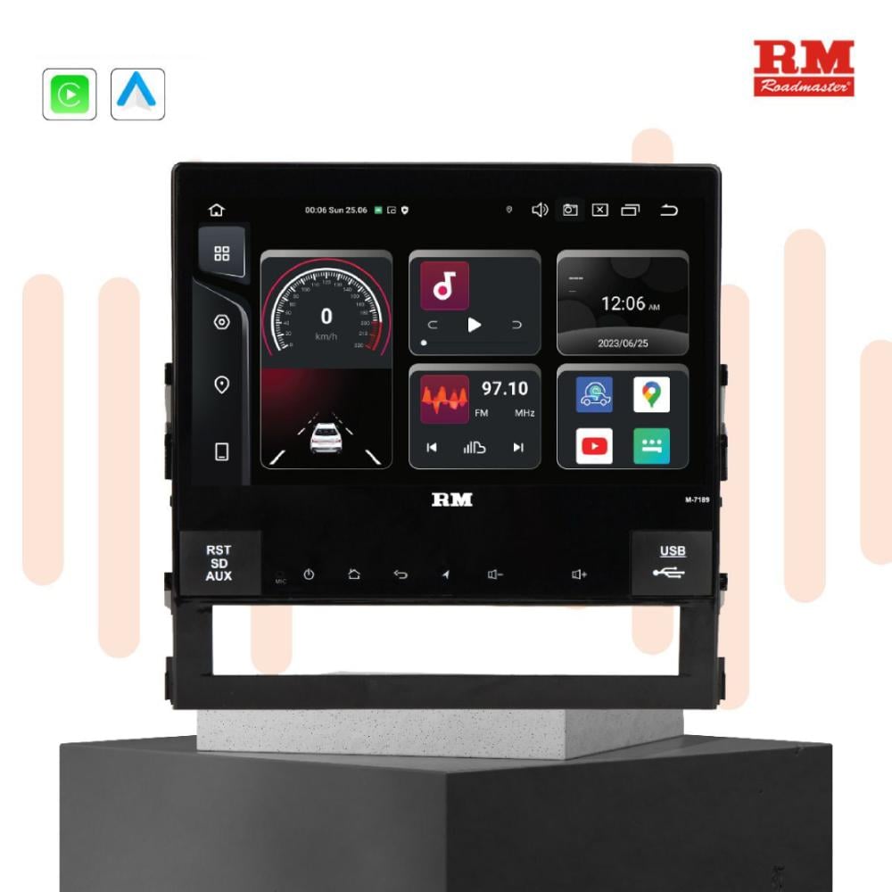 شاشة رودماستر تويوتا لاند كروزر2016-2020 اندرويد 14 وبحجم 10 انش ورام 4 جيجا M-7189TL