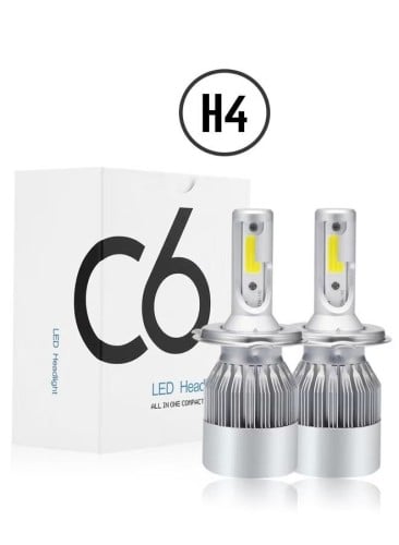 طقم لمبات LED للسيارة من قطعتين C6 H4