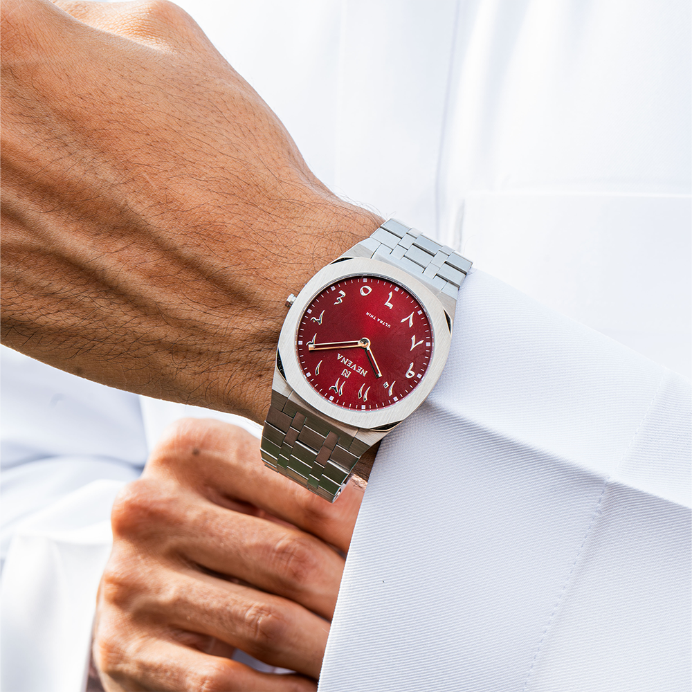 ساعة الحلم الرجالية ستيل باللون الفضي