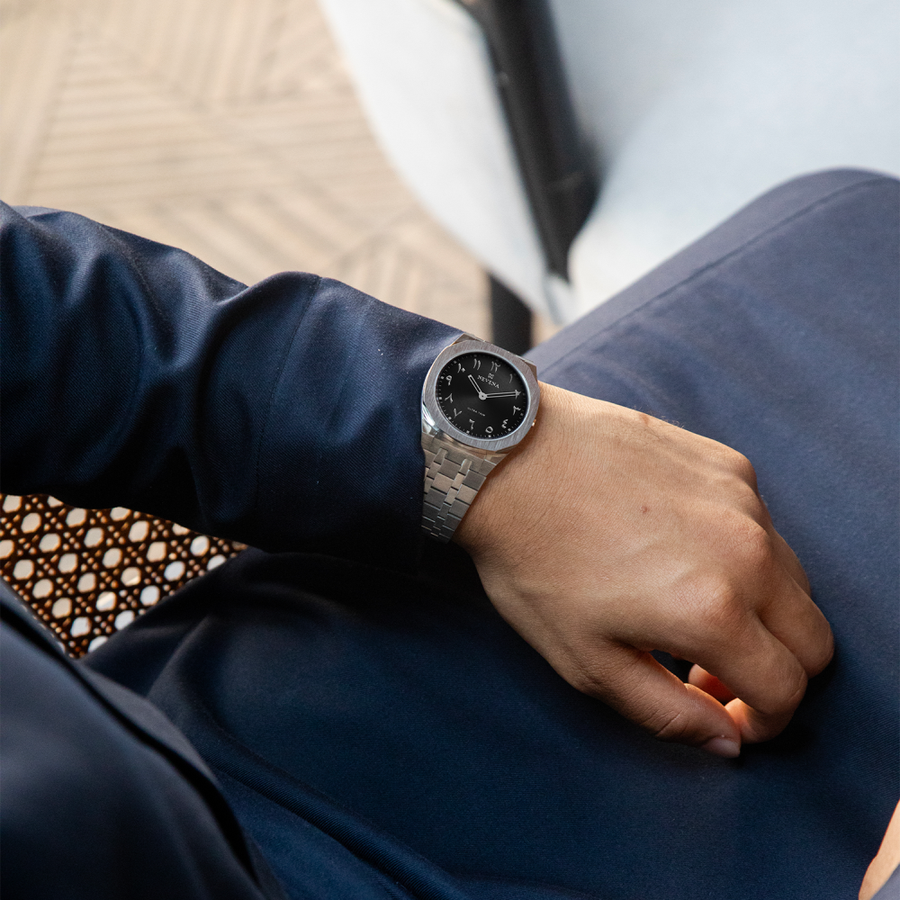 ساعة الحلم الرجالية ستيل باللون الفضي