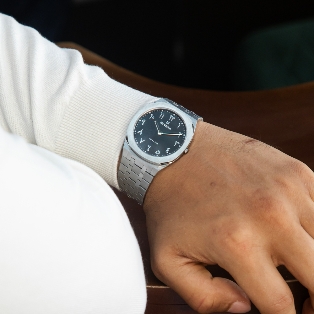 ساعة الحلم الرجالية ستيل باللون الفضي