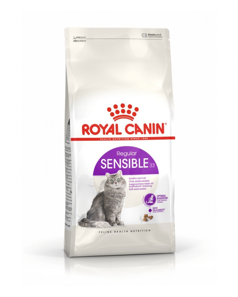 Royal Canin Sensible 33 dry food for sensitive cats - موقع لمحمية ومتجر للحيوانات ومستلزماتها
