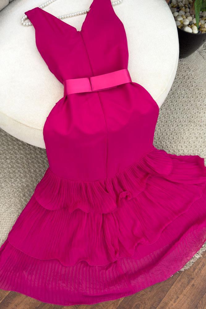 فستان سهره احمر لامع انيق