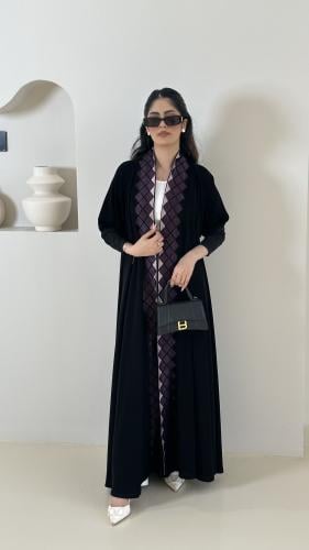 عباية كلوش تطريز امامي  كرب ملكي