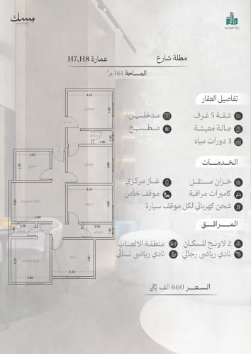 شقة رقم  2 - أ الدور الاول