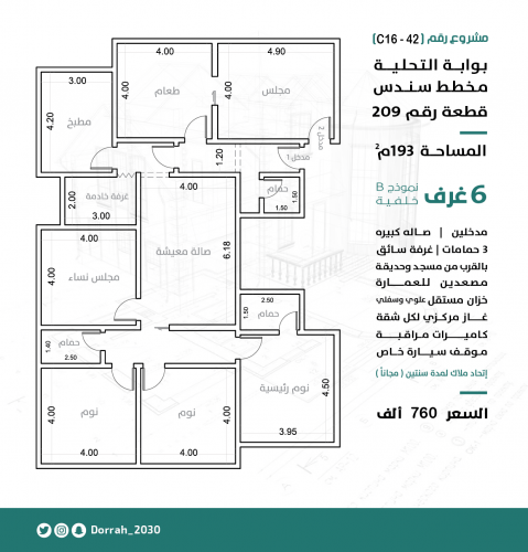 شقة رقم 3 - 2 الدور الثالث