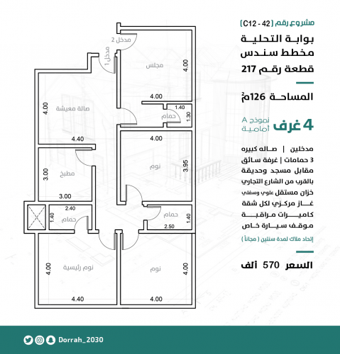 شقة رقم 1 - أ الدور الاول