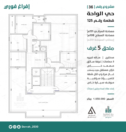 فيلا روف رقم ( 1-ح1 )