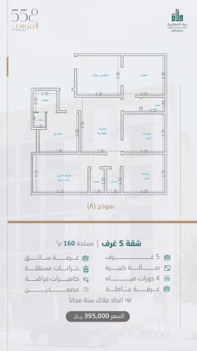 شقة الدور الثالث نموذج A