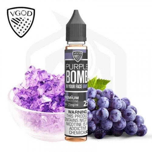 Salt Bomb Flavor Bomb Purple Grape ICE VGOD