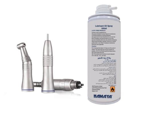 Dental unit handpiece lubricant Oil Spray