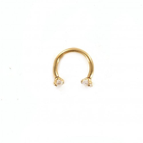 16g Gold Crystal Horseshoe