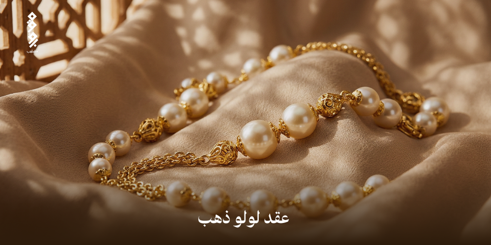 عقد لولو ذهب