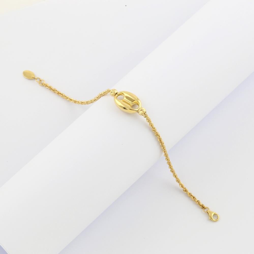 اسوارة ذهب بتصميم عين النمر - عيار 18