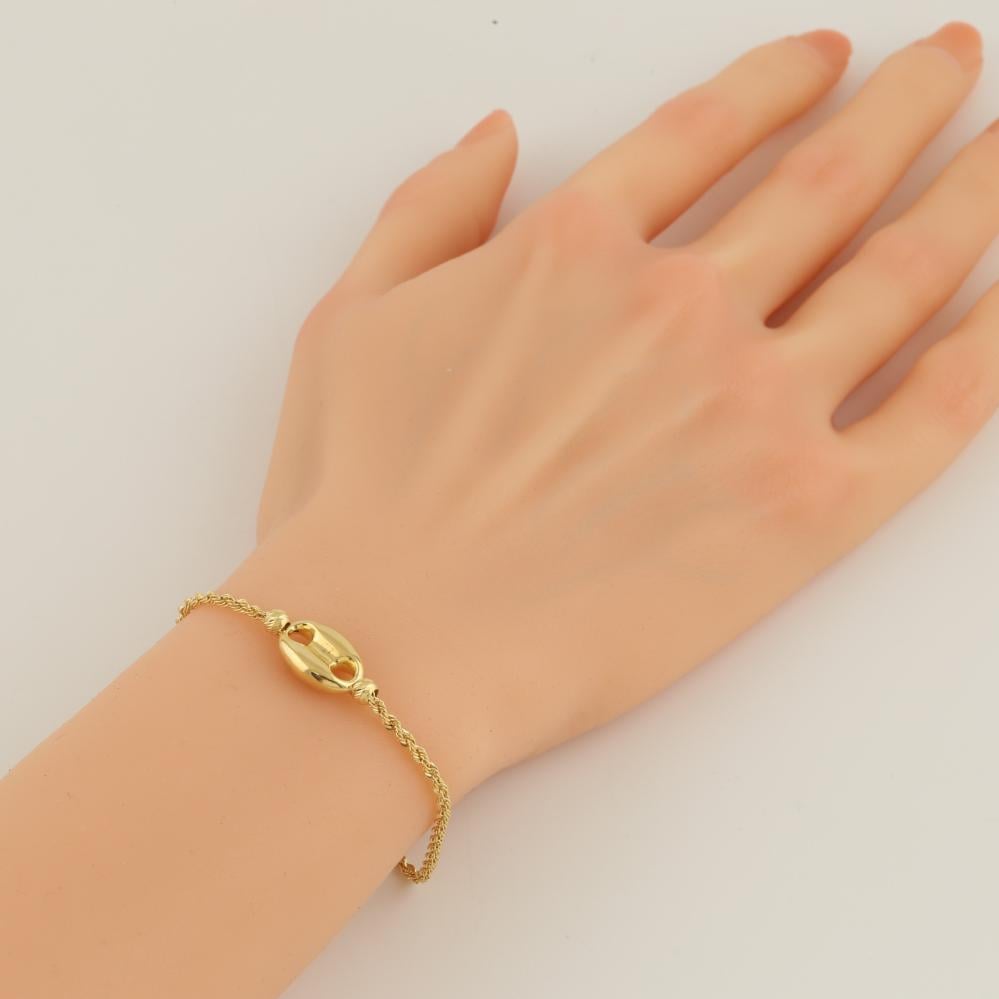 اسوارة ذهب بتصميم عين النمر - عيار 18