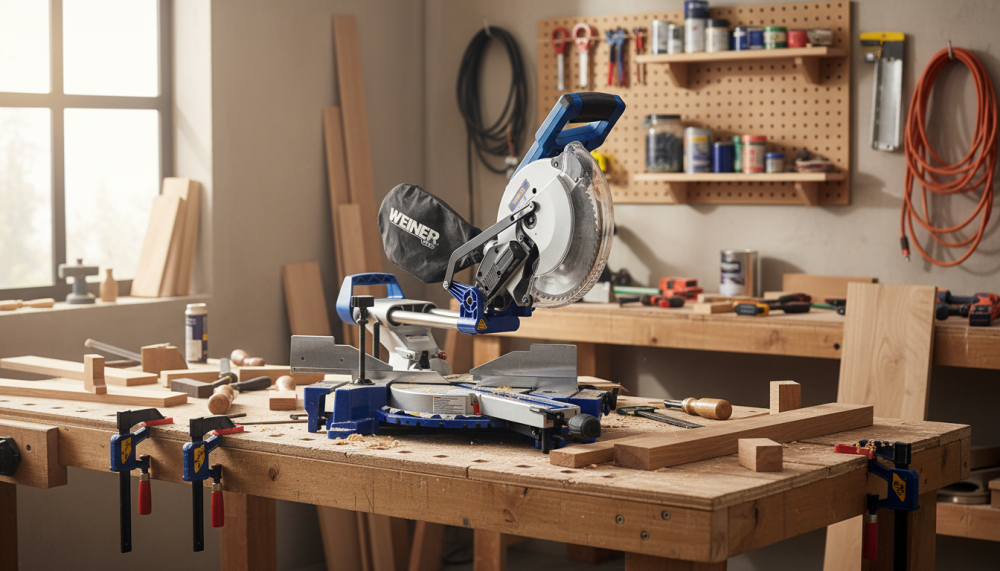 Sliding Miter Saw with Laser for Precise Cutting