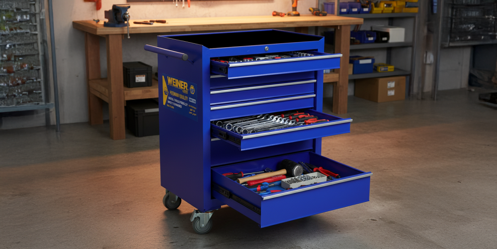 عربة العدة المعدنية: تنظيم احترافي للورش