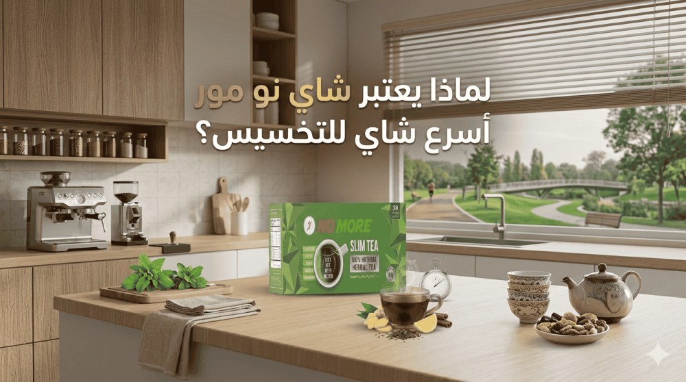 شاي للتخسيس: لماذا يعتبر شاي نو مور أسرع شاي للتخسيس وحرق الدهون؟
