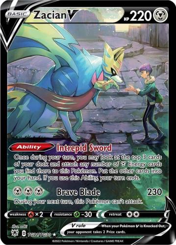 Pokemon Zacian V (TG21/30) Astral Radiance Trainer...