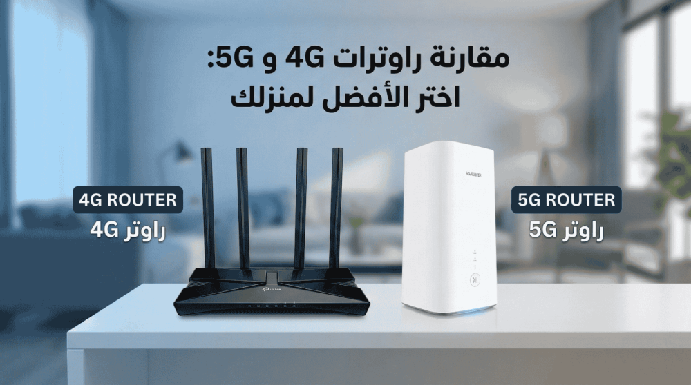 ما الفرق بين راوتر 4G وراوتر 5G