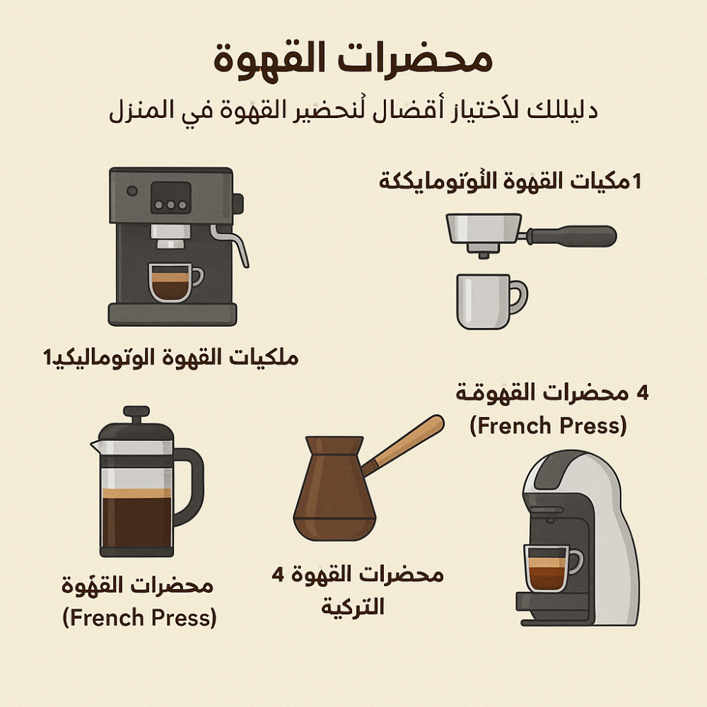 محضرات القهوة: دليلك لاختيار أفضل آلة لتحضير القهوة في المنزل