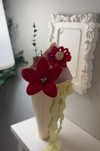 بوكيه belle blooms أحمر