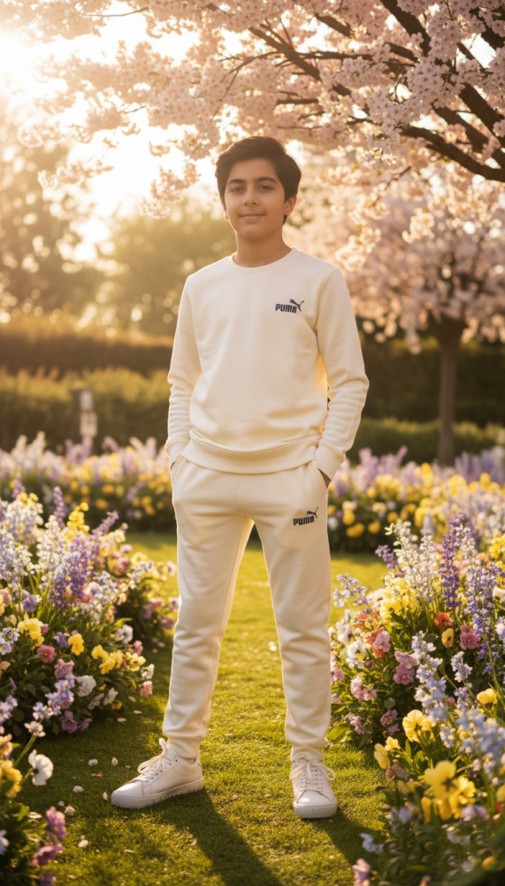 طقم ربيعي سكري ولادي وبناتي من pu