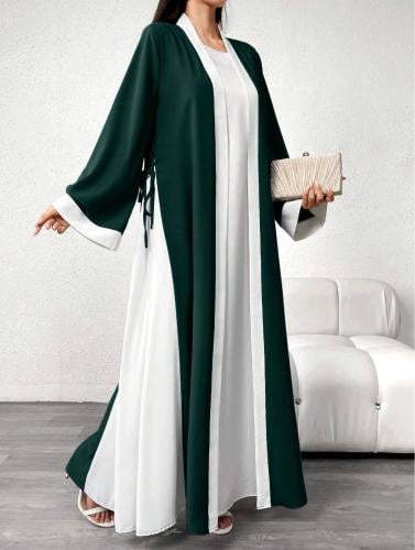 عباية لونين بأكمام طويلة