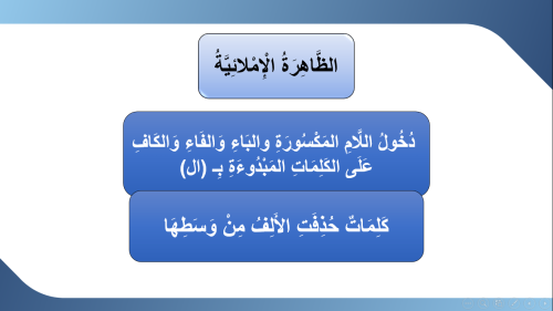 عرض لغتي دخول اللام المكسورة على الكلمات المبدوءة...