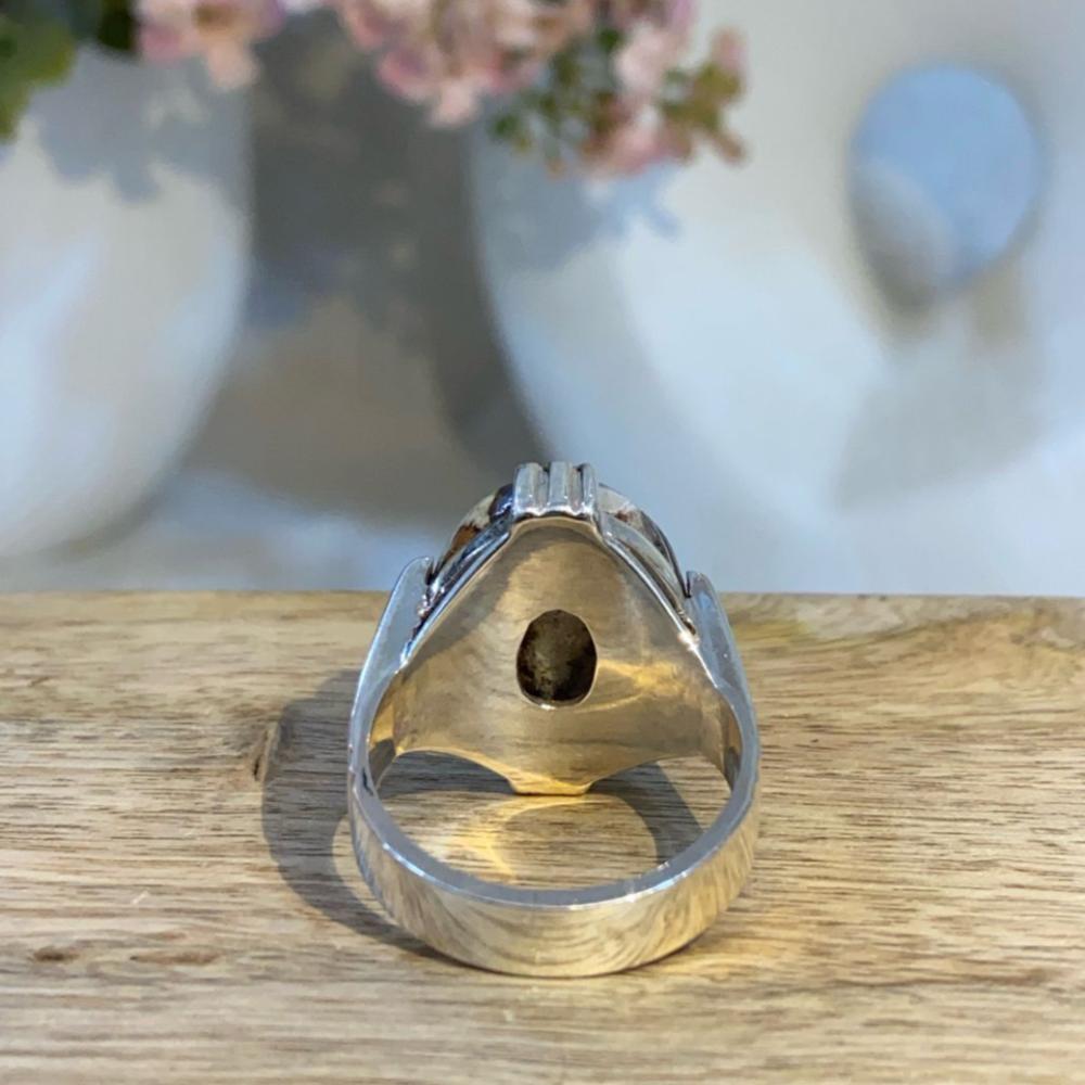 خاتم عقيق يماني طحلبي