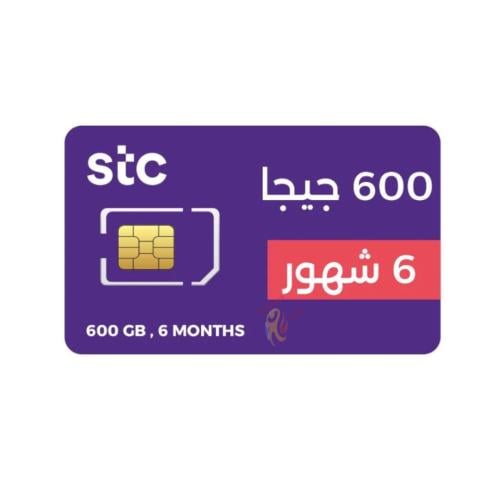 شريحة انترنت 600 جيجا 6 أشهر stc