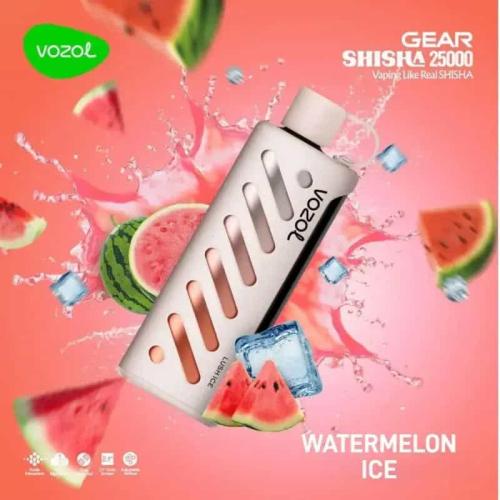فوزول جير شيشة 25000 سحبة بطيخ ايس VOZOL Gear Shisha 25K puffs Watermelon Ice