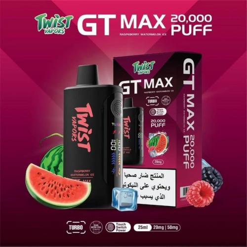 سحبة تويست 20K بطيخ توت ايس TWIST GT MAX 20000 PUFF Raspberry Watermelon Ice