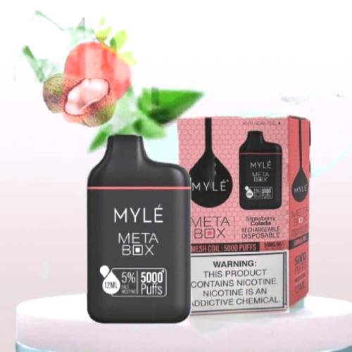 سحبة مايلي ميتا بوكس 5000 نفخة فراولة كولادا - MYLE META BOX 5000 Strawberry Colada