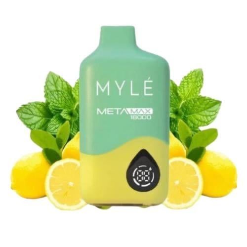 سحبة مايلي 18000 ميتا ماكس ليمون نعناع - Myle Meta Max 18k Puff Lemon Mint