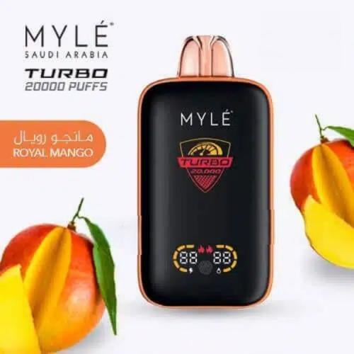 سحبة مايلي تيربو 20000 موشة مانجو رويال - Myle Turbo 20k Puff Royal Mango
