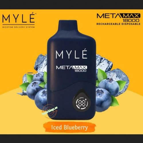 سحبة مايلي ميتا ماكس 18000 نفخة بلوبيري ايس - Myle Meta Max 18k Puff Iced Blueberry