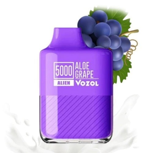 سحبة فوزول الين 5000 موشة عنب VOZOL ALIEN DISPOSABLE 5000 PUFF ALOE GRAPE