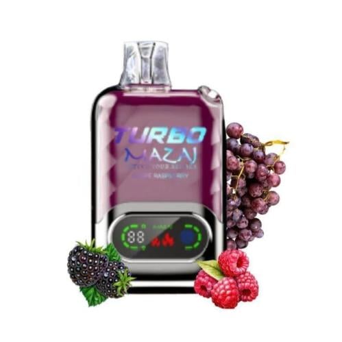 مزاج تيربو 15000 سحبة عنب توت  Mazaj Turbo 15000 Puffs Grape Raspberry