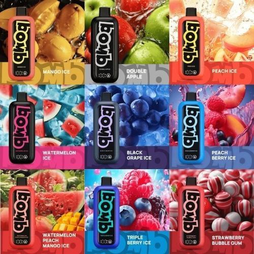 سحبة بومب 14000 موشة نكهات منوعة - Bomb PD 14000 Puffs disposable