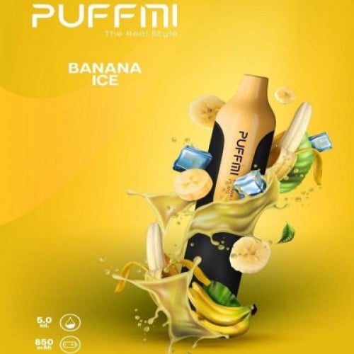 سحبة بف مي نكهة موز بارد - PUFFMI BANANA ICE 1500 PUFFS
