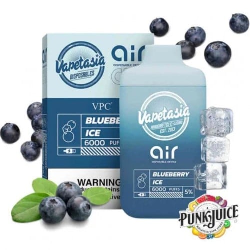 سحبة سيجارة فيبتازيا اير 6000 موشة توت ايس VAPETASIA AIR Blueberry Ice 6000 PUFFS