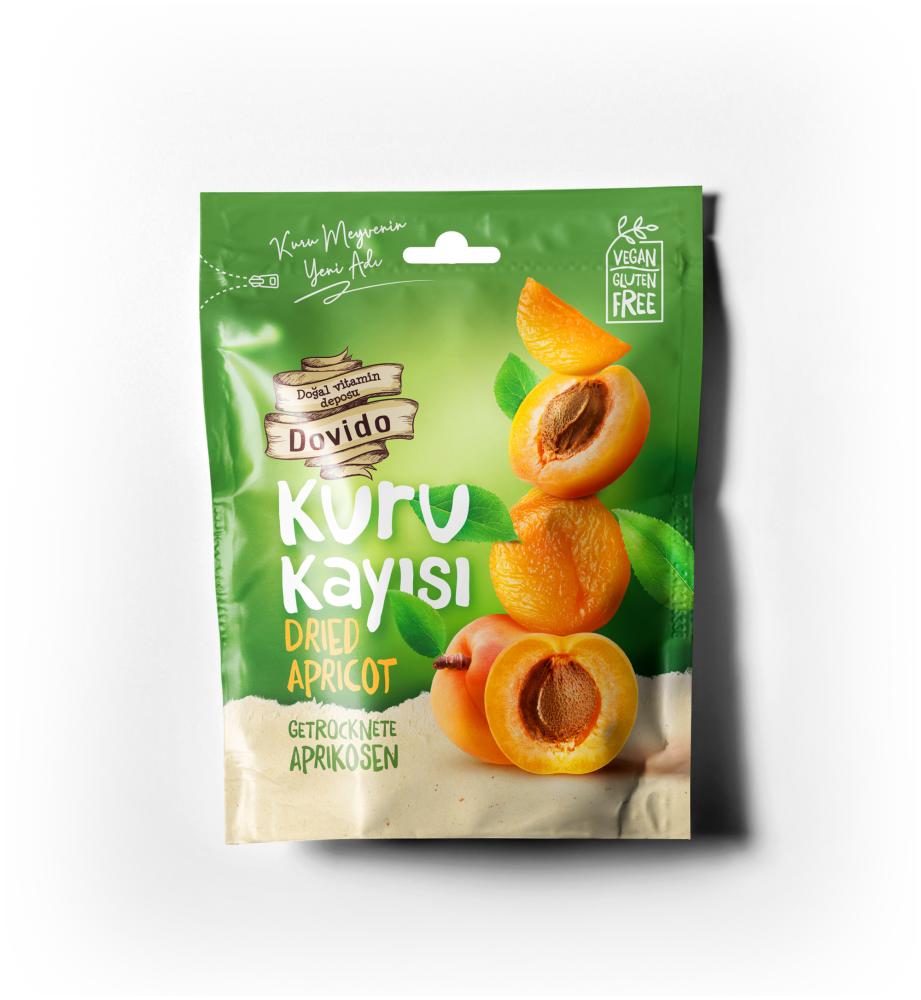مشمش مجفف طبيعي – Dovido Kuru Kayısı (140 جم | نباتي وخالي من الغلوتين)